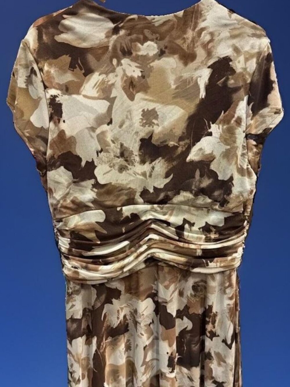 Brown Abstract Floral Mesh